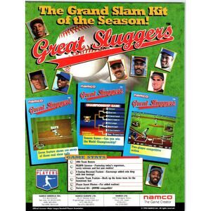 1994 Namco Great Sluggers Baseball Arcade Flyer MLBPA Licensed